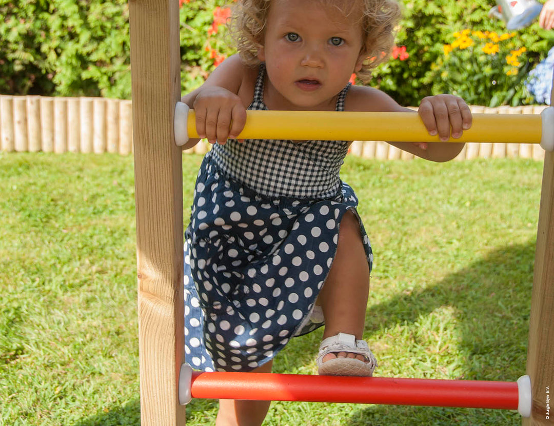 Jungle Cottage | Wooden climbing frame with double swing