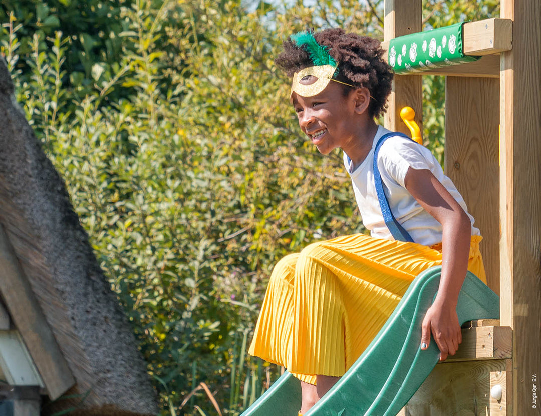 Jungle House | Wooden climbing frame with double swing
