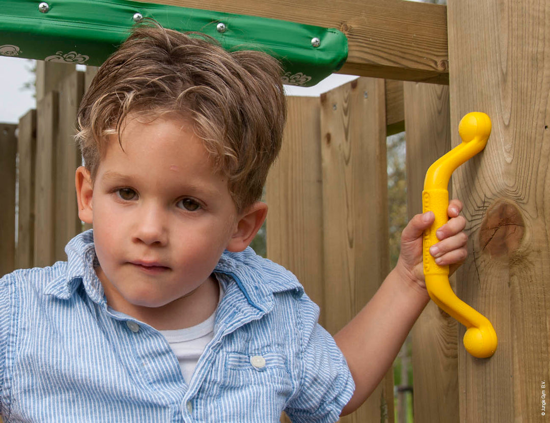 Jungle Cubby | Wooden climbing frame with slide & clatter bridge